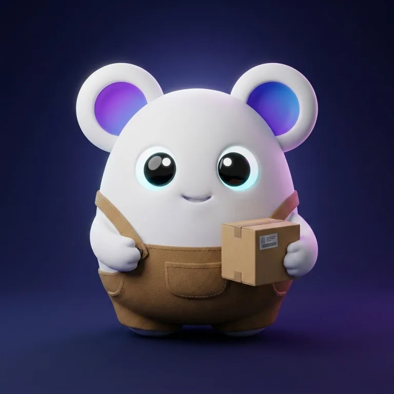 Vito in a work overall holding a moving box